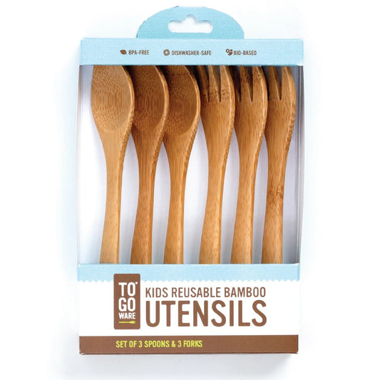Kids Utensil Set, Spoon & Fork (3 Each)